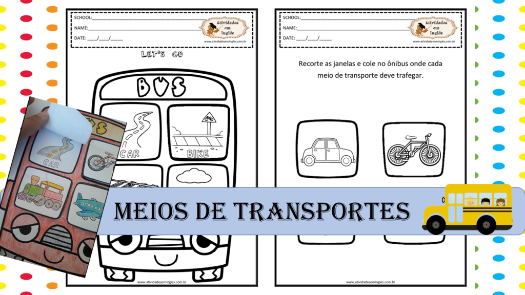 Meios de transporte em inglês com atividades - Inglês Prático