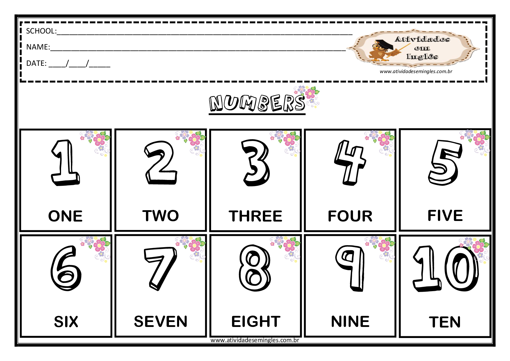 Números Em Inglês Até 10 _ Cardinal Numbers: Significado e Como Usar em ...