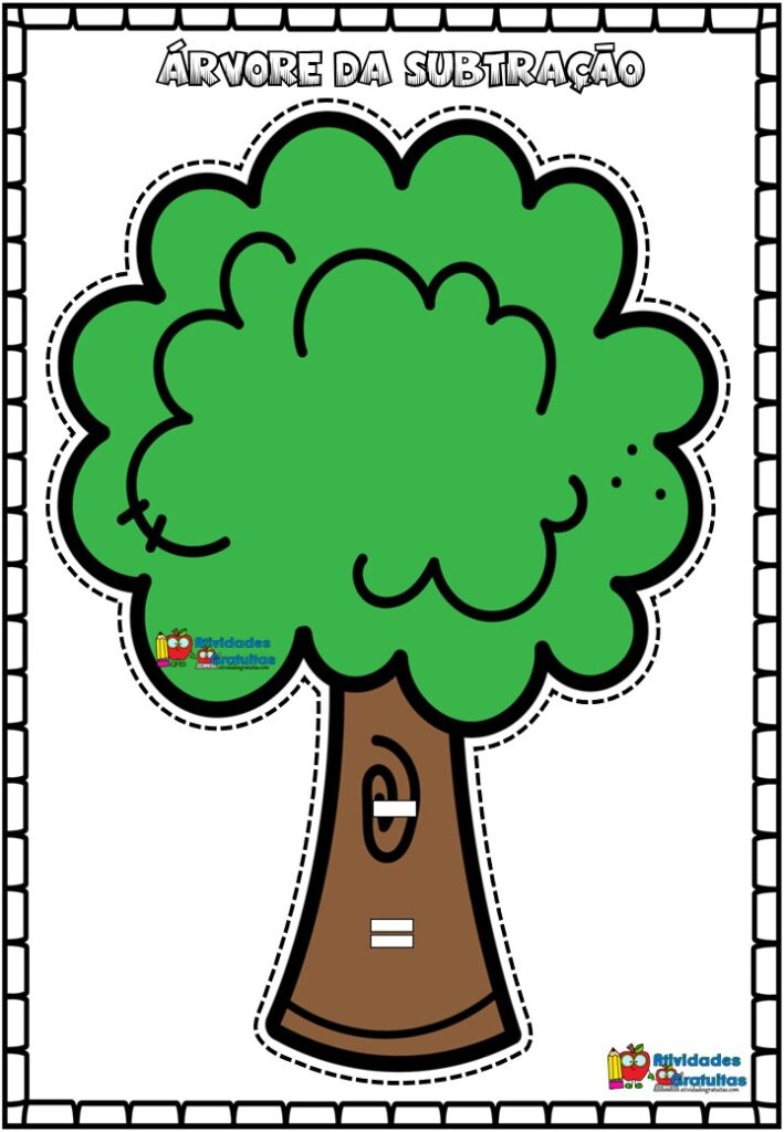 Material gratuito: árvores imprimíveis para trabalhar adição, subtração e  fração