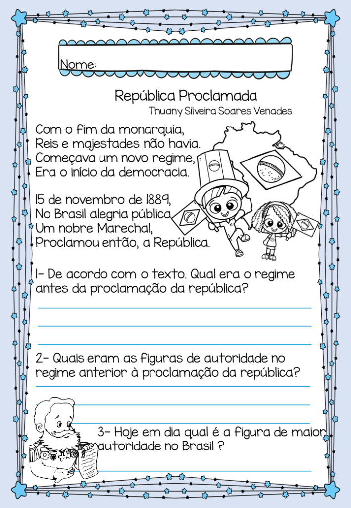 República Proclamada! - Atividade Proclamação da República no Brasil