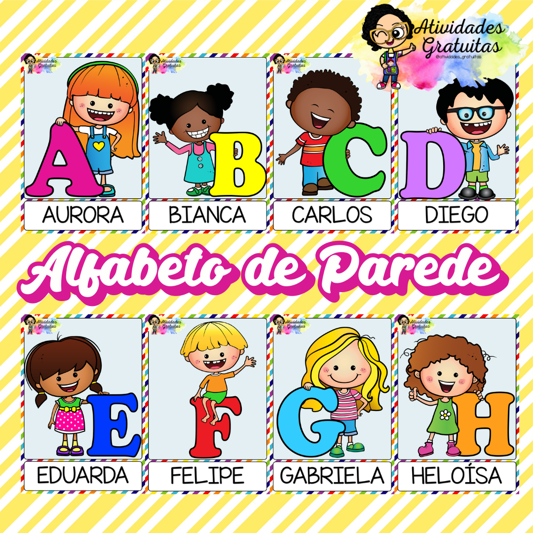 Alfabeto De Parede 4 Tipo De Letras Danieducar D6f