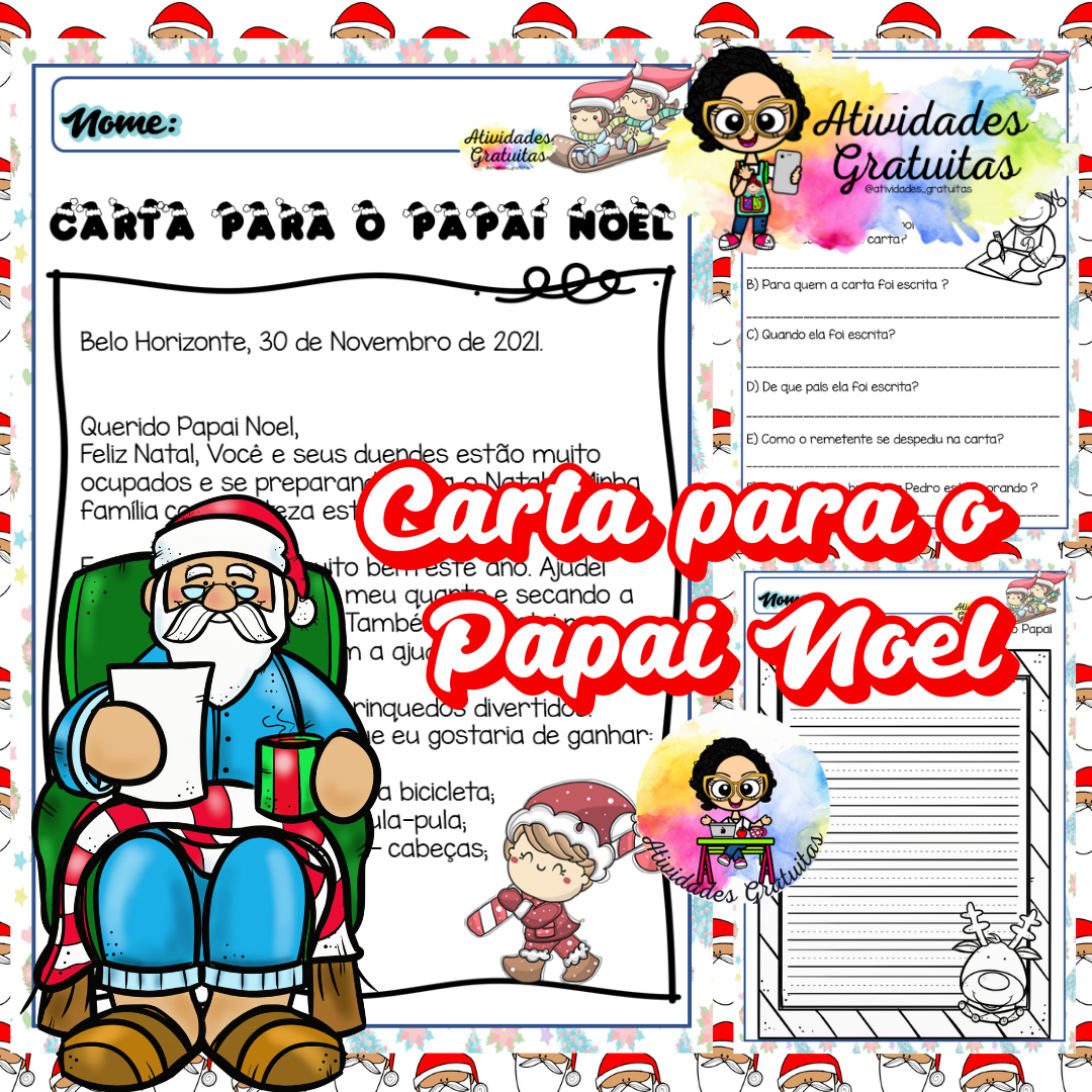 Atividade carta para o papai Noel — 2.º / 3 º ano