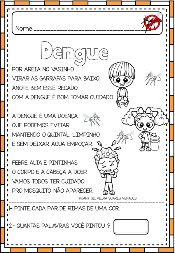 Atividade dengue 1 ano