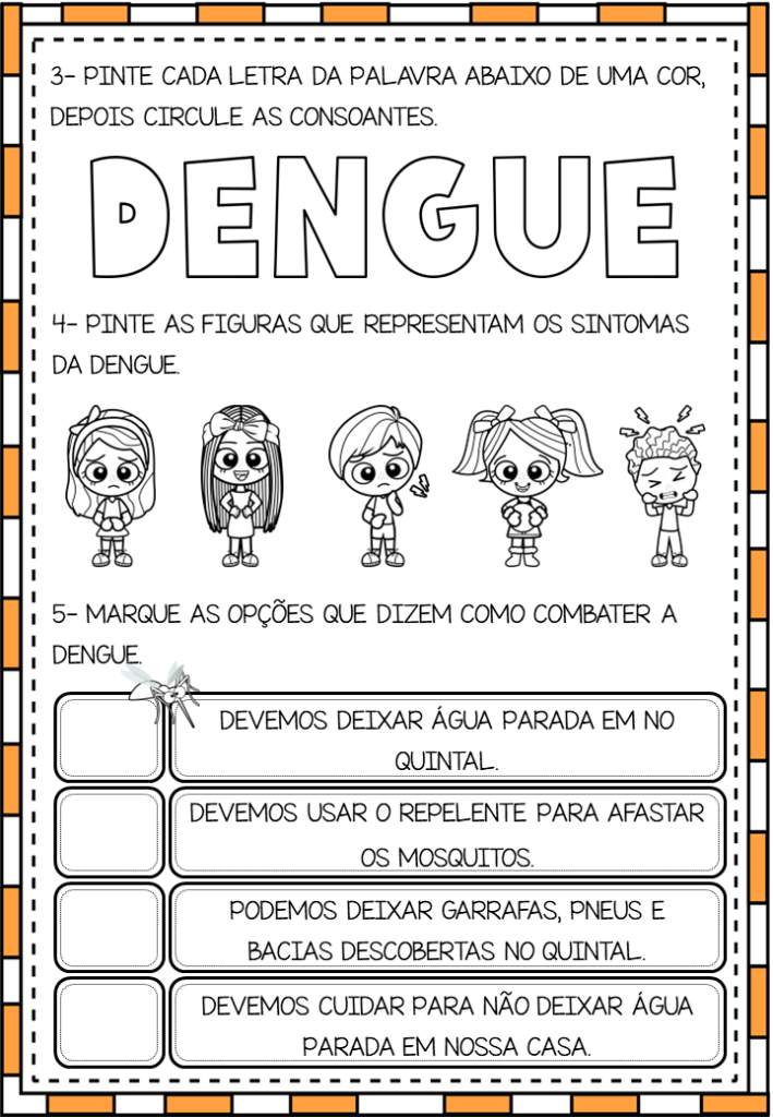 atividade dengue 1 ano
