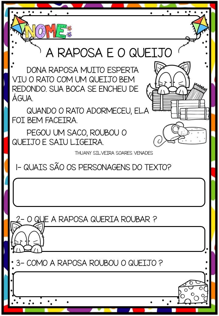 Texto e interpretação 1 ano