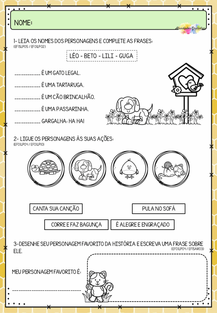 Atividades com texto Léo e seus amigos: ideias incríveis para o 1º ano atividades-com-texto-leo-e-seus-amigos